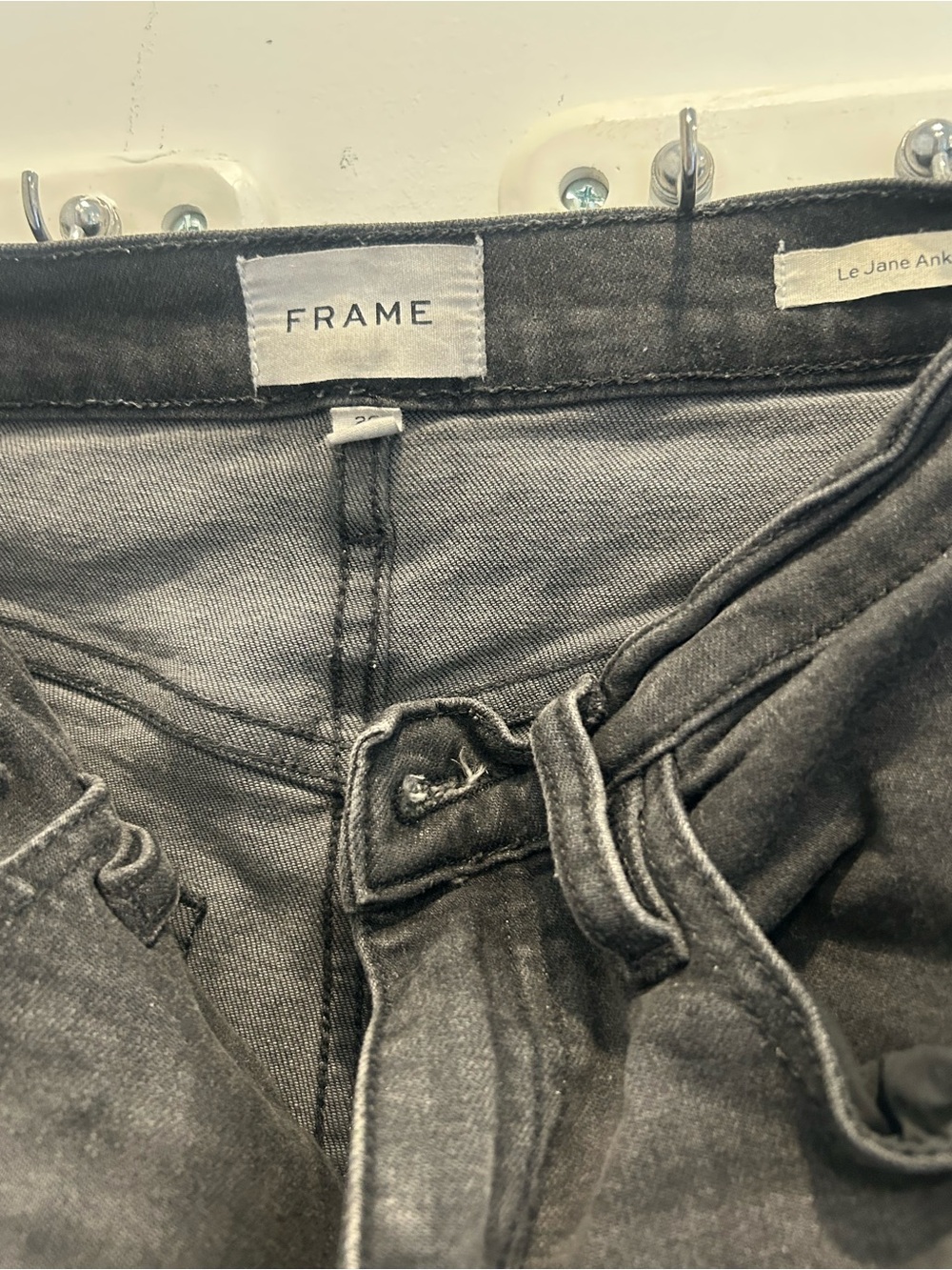 Frame Denim Charcoal Gray Jeans